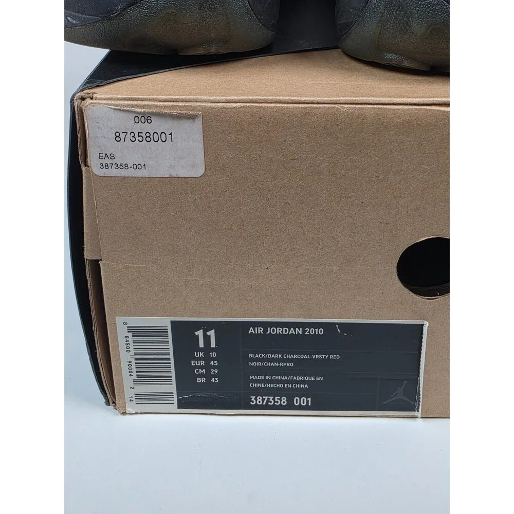 Air Jordan 2010 Black Dark Charcoal Size 11 Used 387358-001